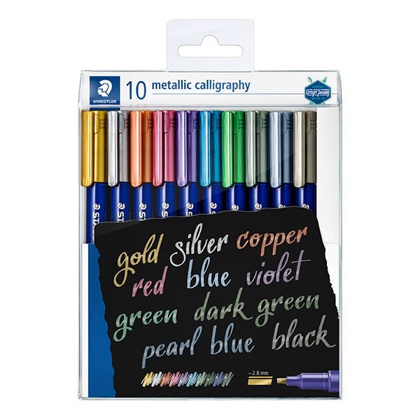 STAEDTLER Design Journey Metallic Calligraphy Marker Set