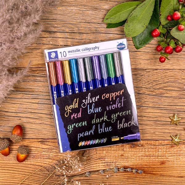 STAEDTLER Design Journey Metallic Calligraphy Marker Set