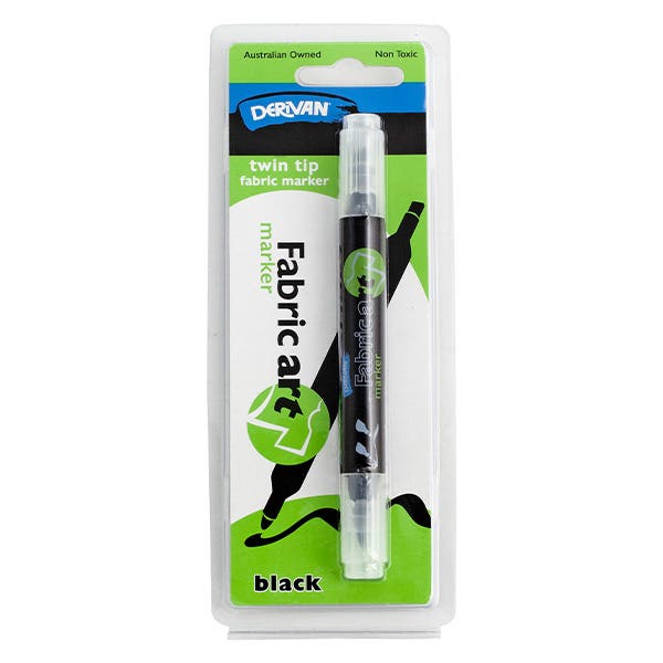 Derivan Fabric Art Double Ended Black Marker