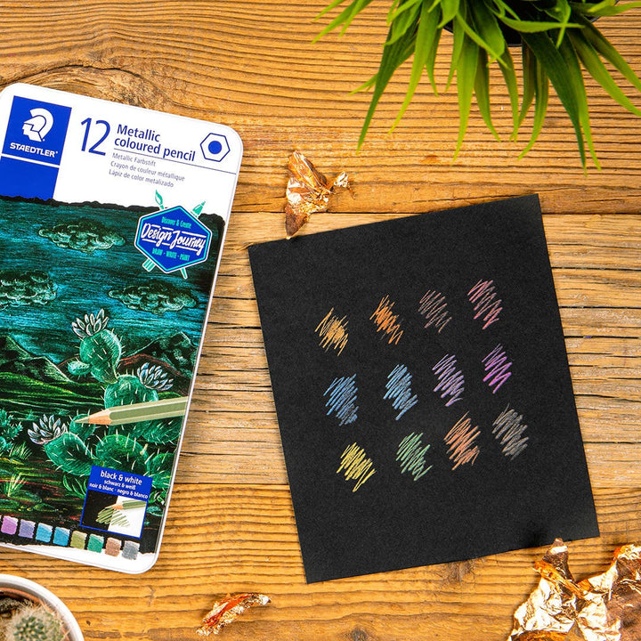 STAEDTLER Design Journey Metallic Colour Pencil Tin