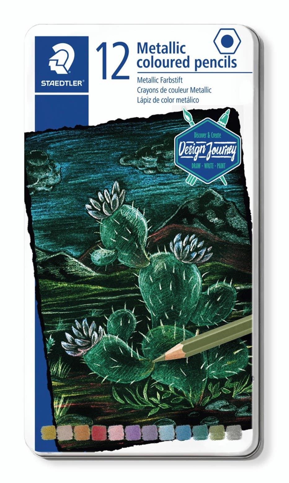 STAEDTLER Design Journey Metallic Colour Pencil Tin