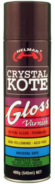 Helmar Crystal Kote Varnish Spray