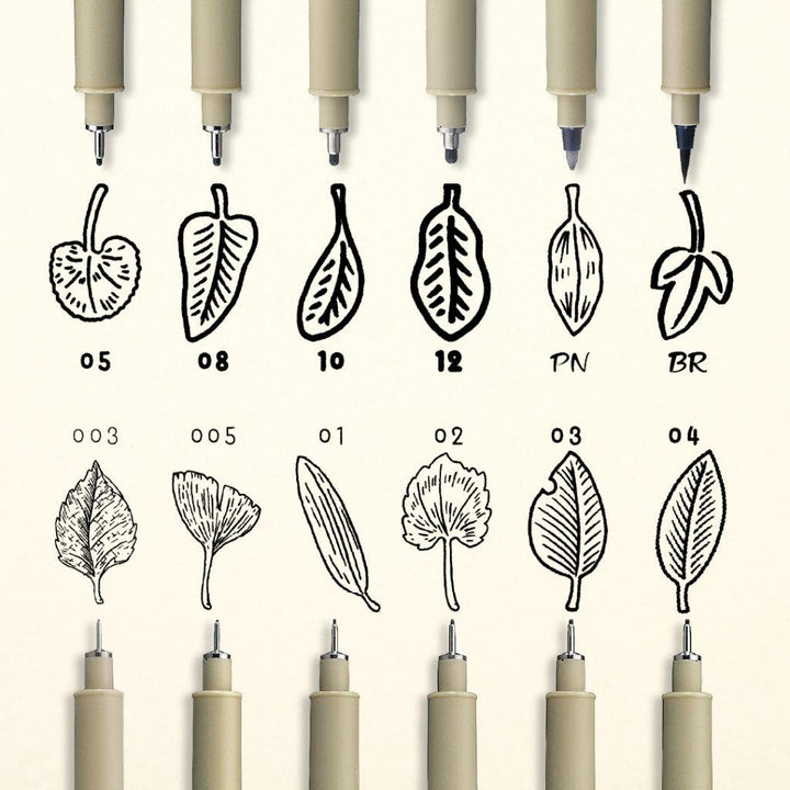 Sakura Pigma Micron Fineliner Pen Black Sets