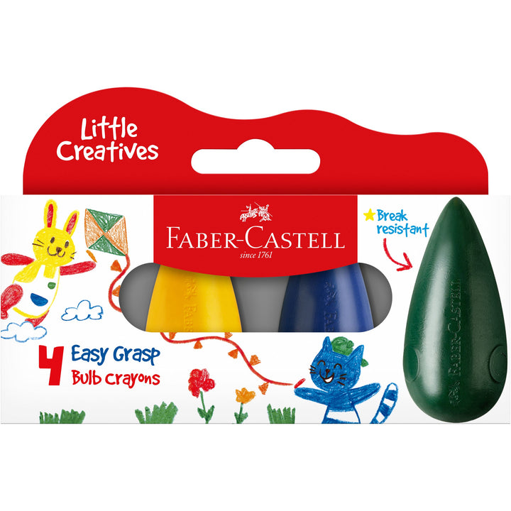 Faber-Castell Little Creatives Easy Grip Bulb Crayon Set 4