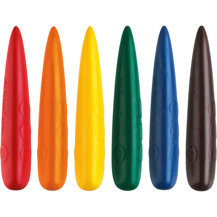 Faber-Castell Little Creatives Easy Grip Finger Crayon Set 6