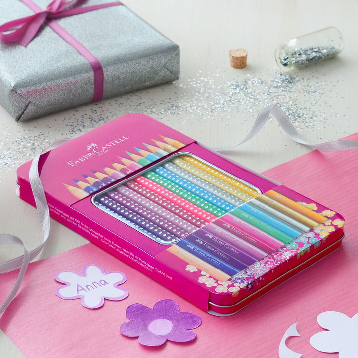 Faber-Castell Sparkle Grip Metallic Colour Pencil Set