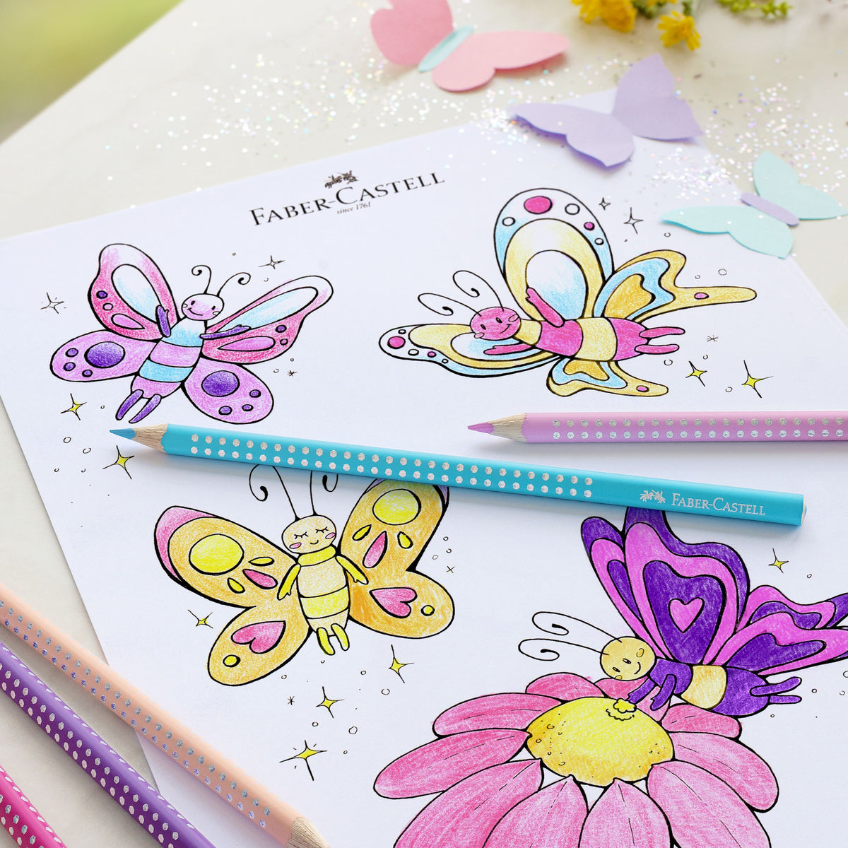 Faber-Castell Sparkle Grip Metallic Colour Pencil Set