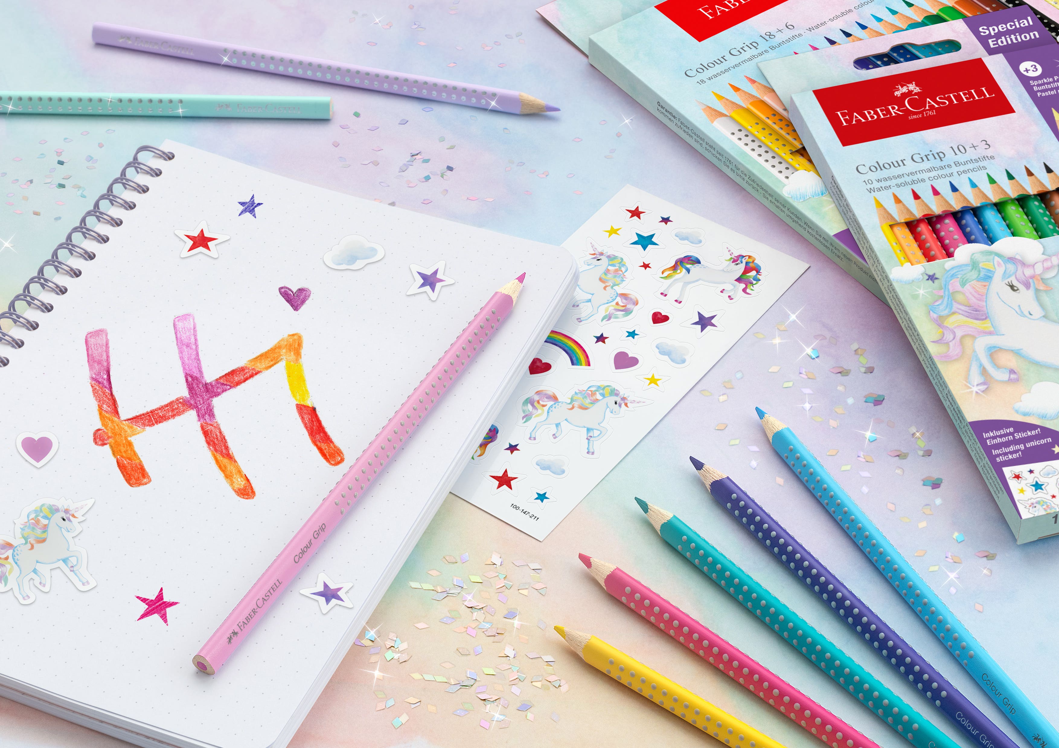 Faber-Castell Sparkle Colour Pencil Set 10+3
