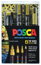 Posca Gold Assorted Sizes Set