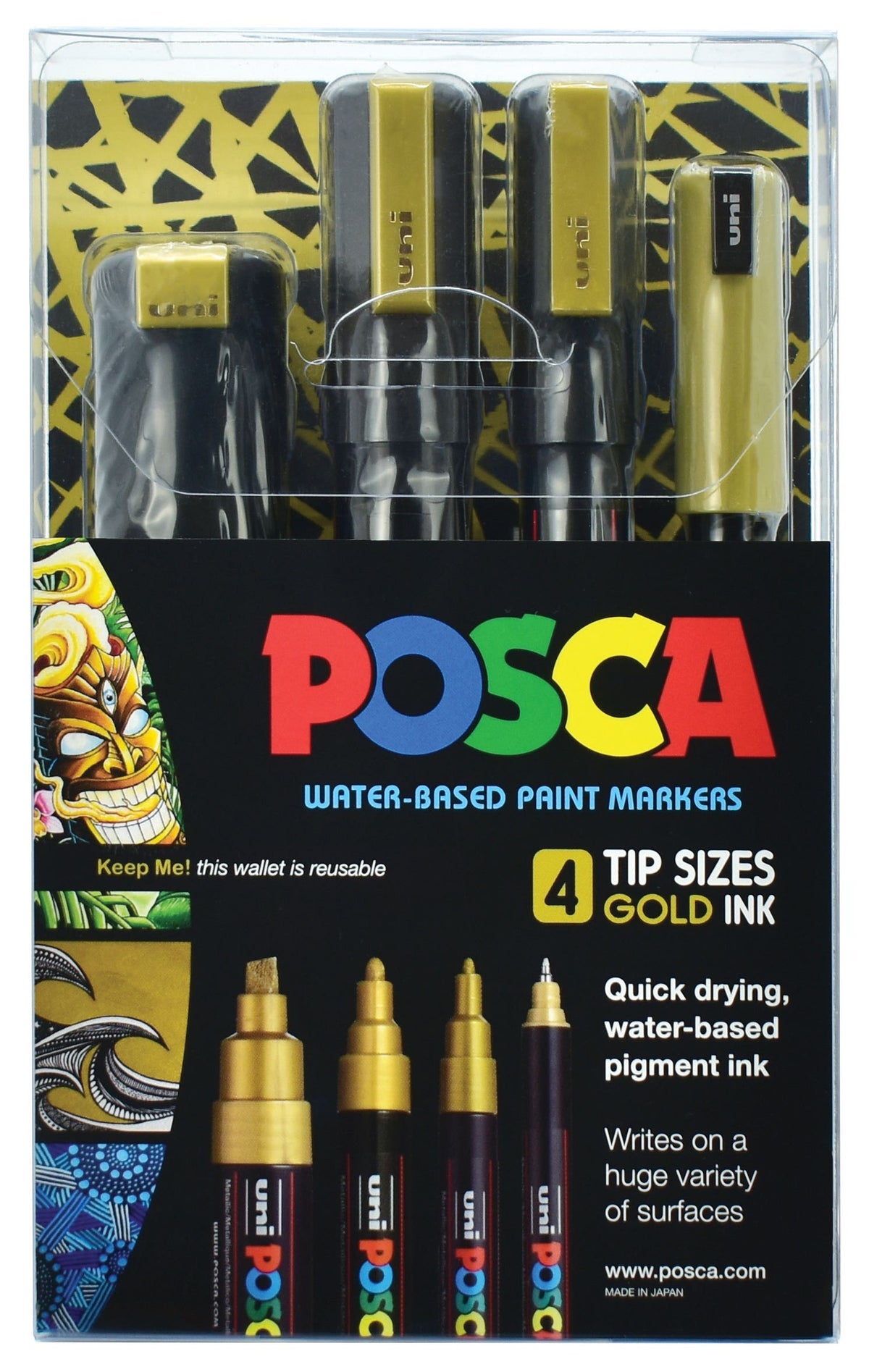 Posca Gold Assorted Sizes Set