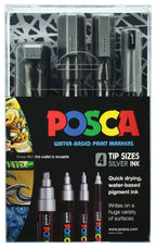 Posca Silver Assorted Sizes Set
