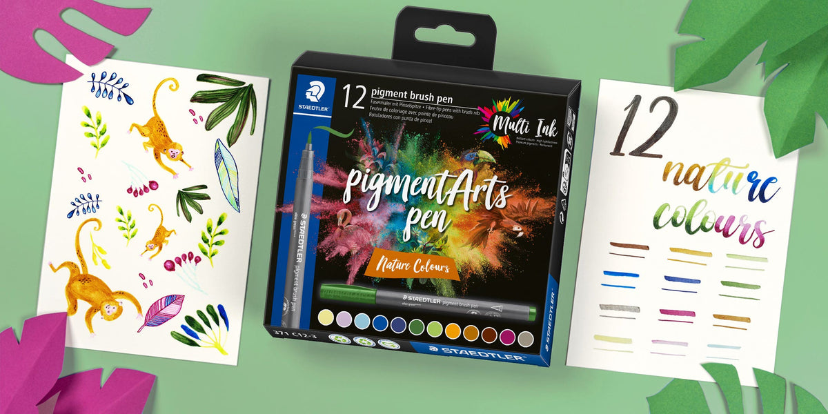 STAEDTLER Pigment Arts Brush Pen Nature Colours Set