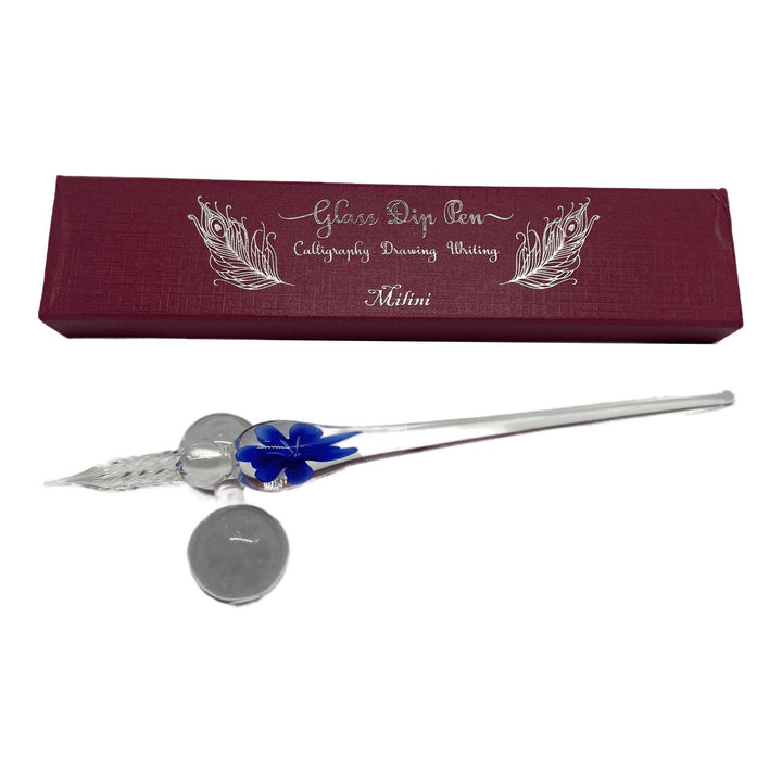 Milini Glass Dip Pen And Holder Set