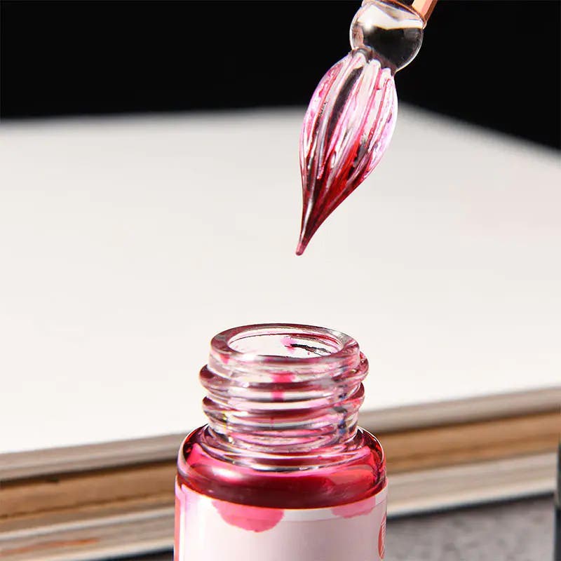Milini Glass Dip Pen And Holder Set