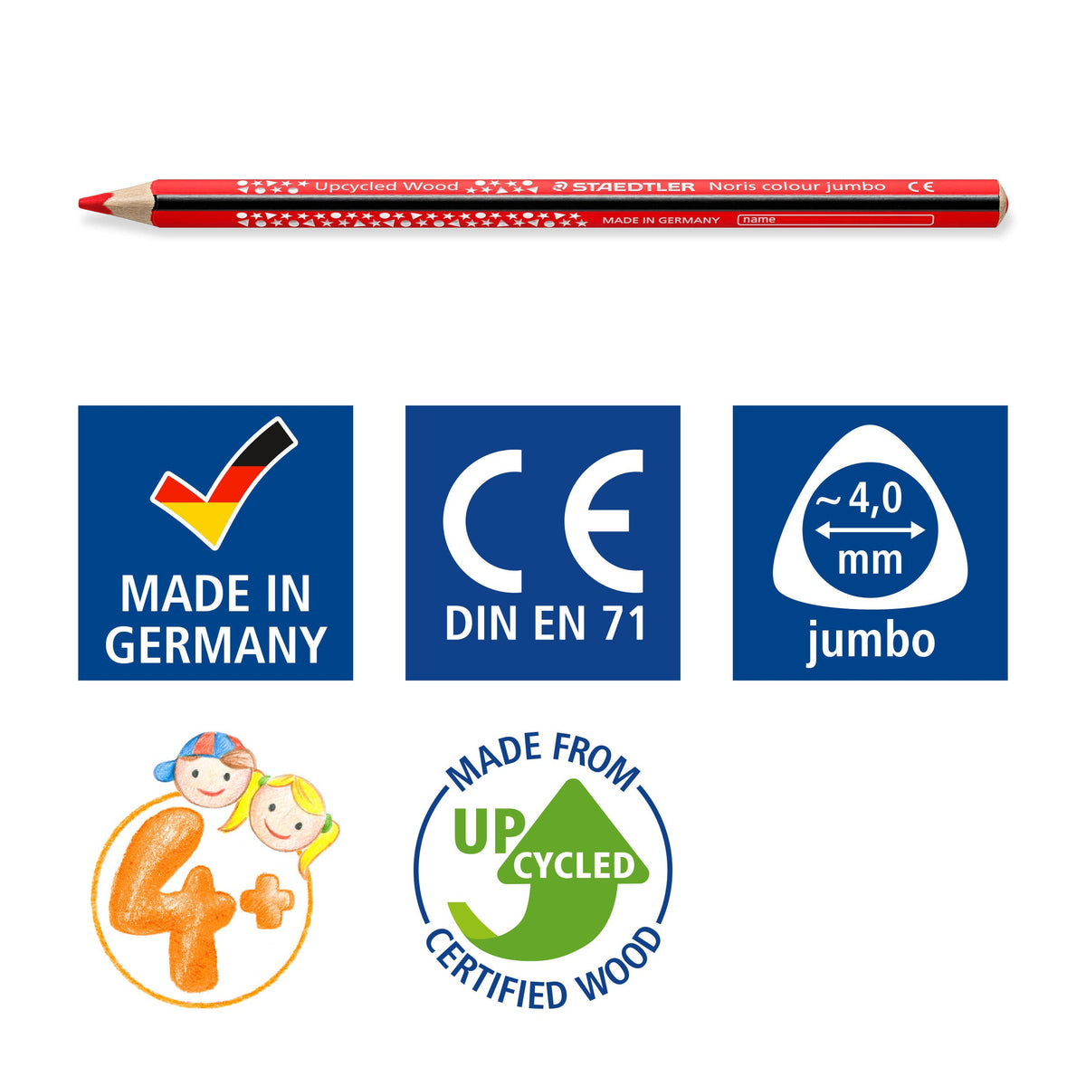 STAEDTLER Noris Jumbo Coloured Pencils Set