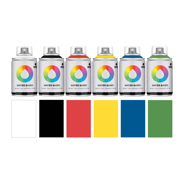 MTN Water Based Spray Paints 100ml Workshop Pack 6