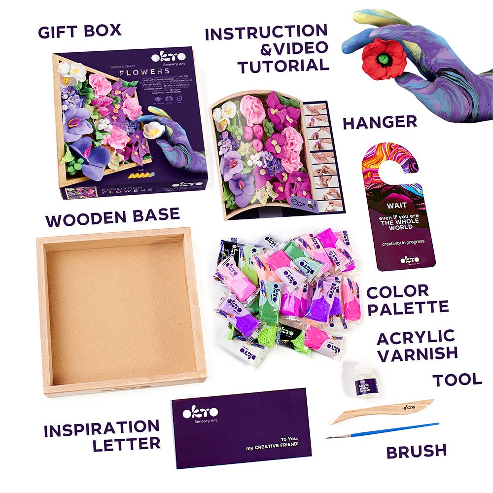 Okto Sensory Wood & Craft DIY Flowers Kit Inspiration