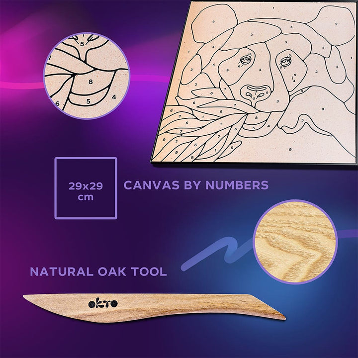 Okto Colouring with Clay By Numbers Kit Panda