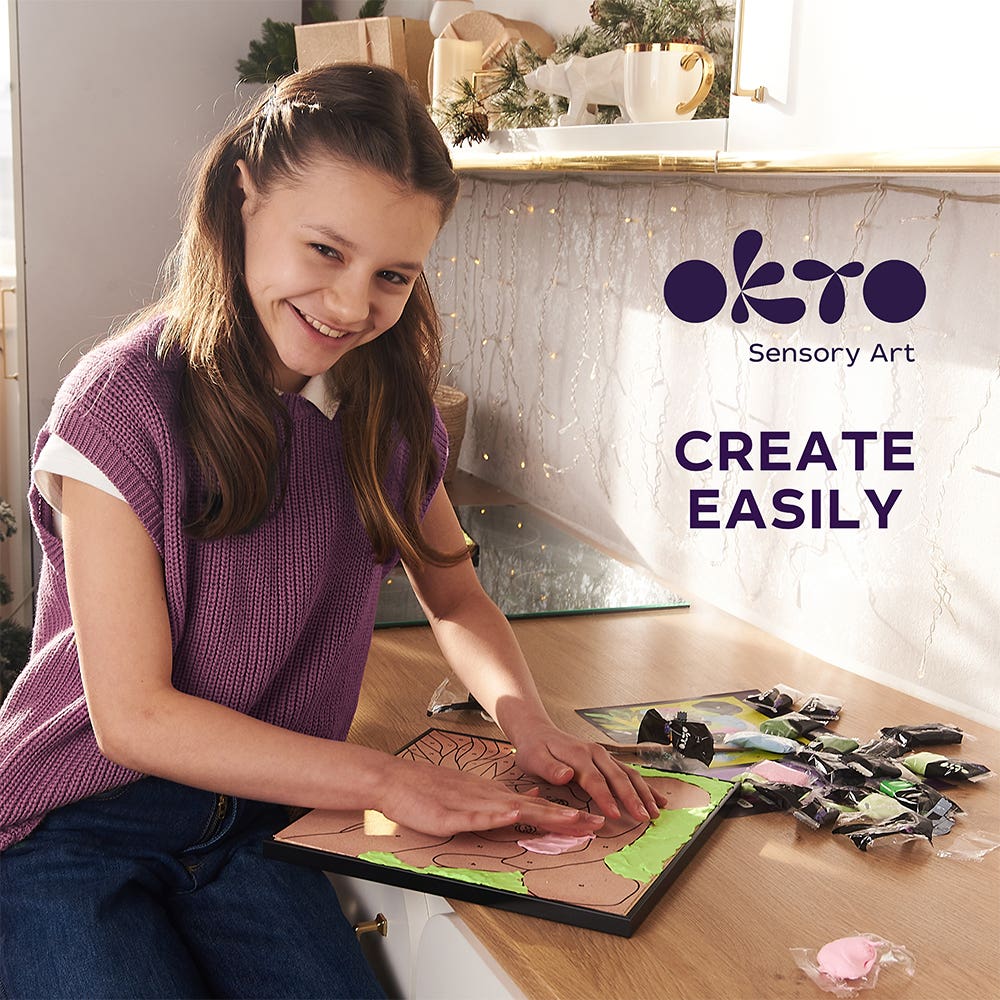 Okto Colouring with Clay By Numbers Kit Panda