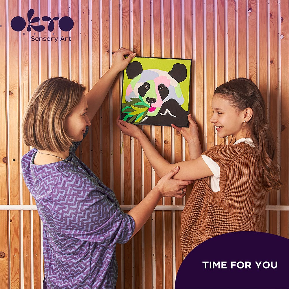 Okto Colouring with Clay By Numbers Kit Panda