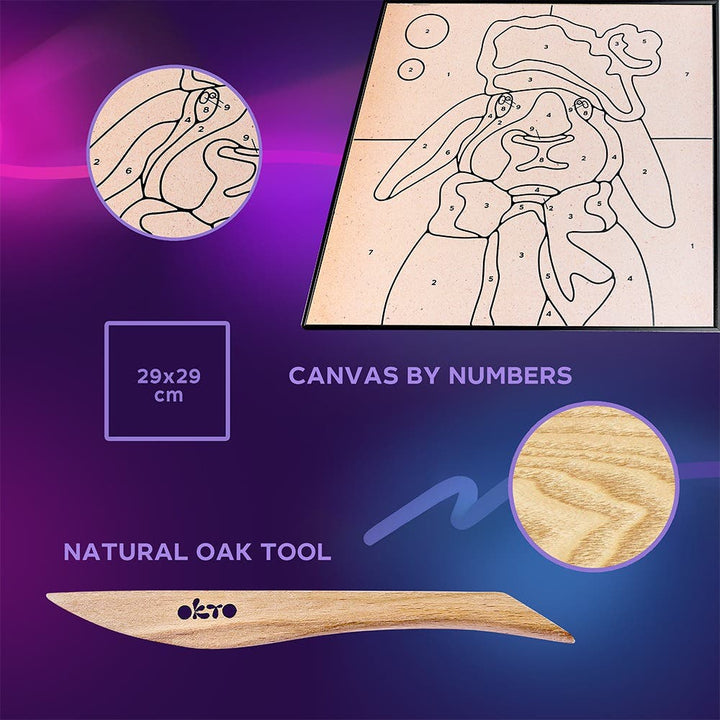 Okto Colouring with Clay By Numbers Kit Bunny