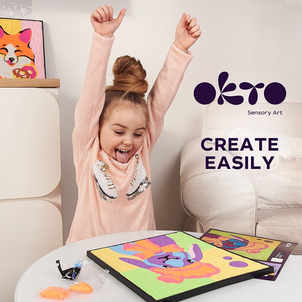 Okto Colouring with Clay By Numbers Kit Bunny