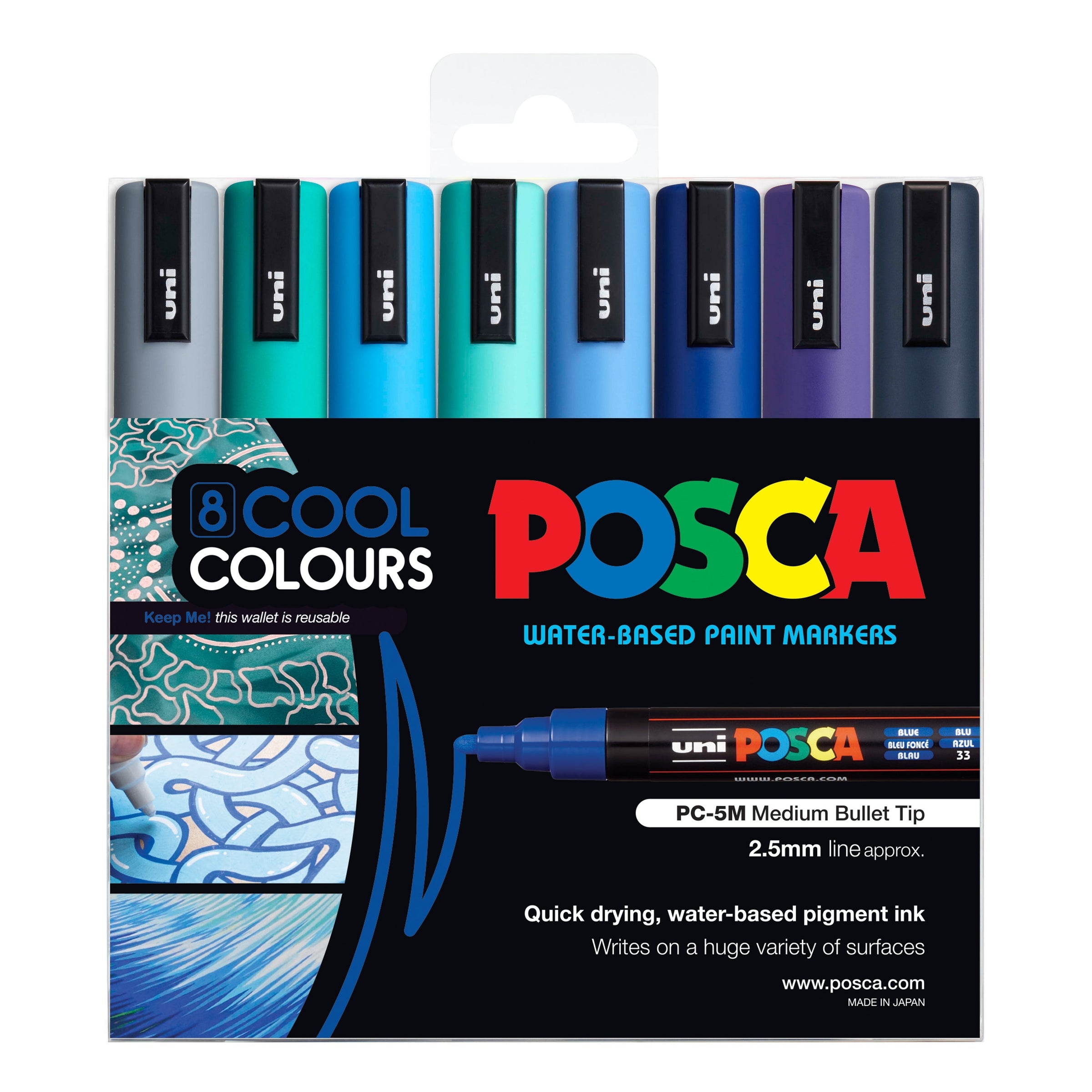 Posca Marker Medium (PC-5M) Sets of 8