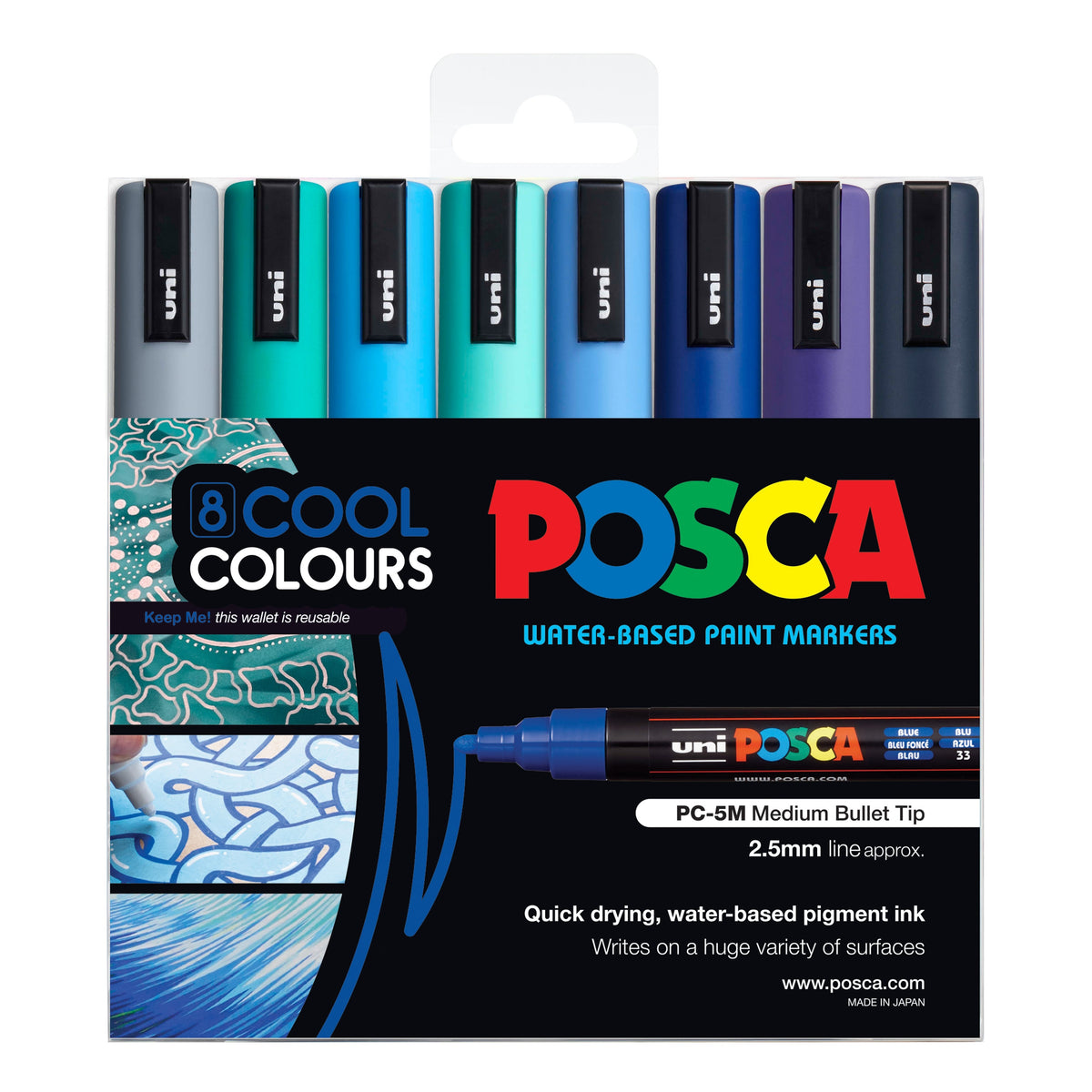 Posca Marker Medium (PC-5M) Sets of 8