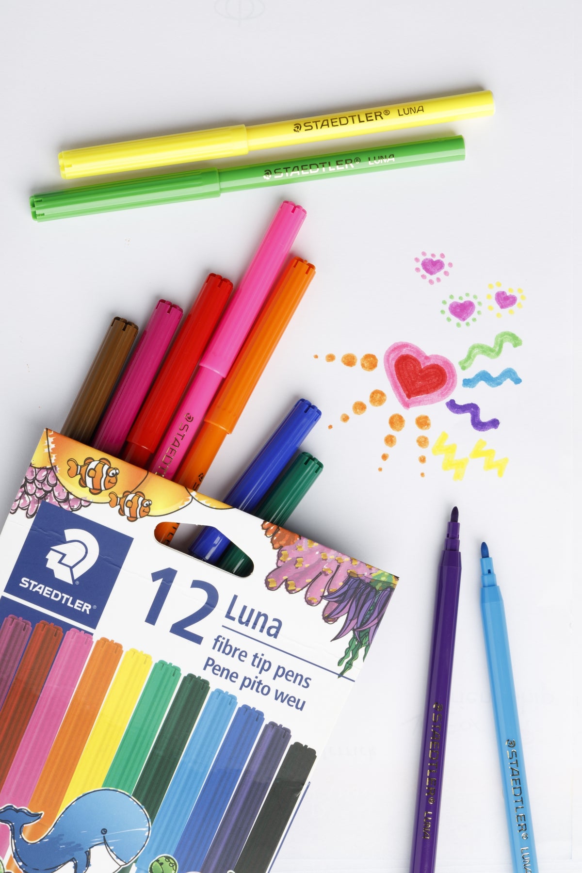 STAEDTLER Luna Fibre Tip Pen Pack 12