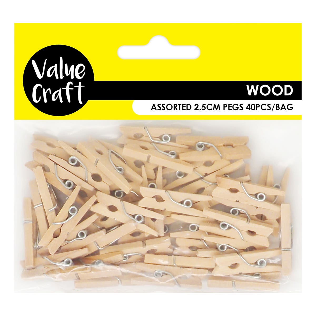 Value Craft Wooden Pegs Pack
