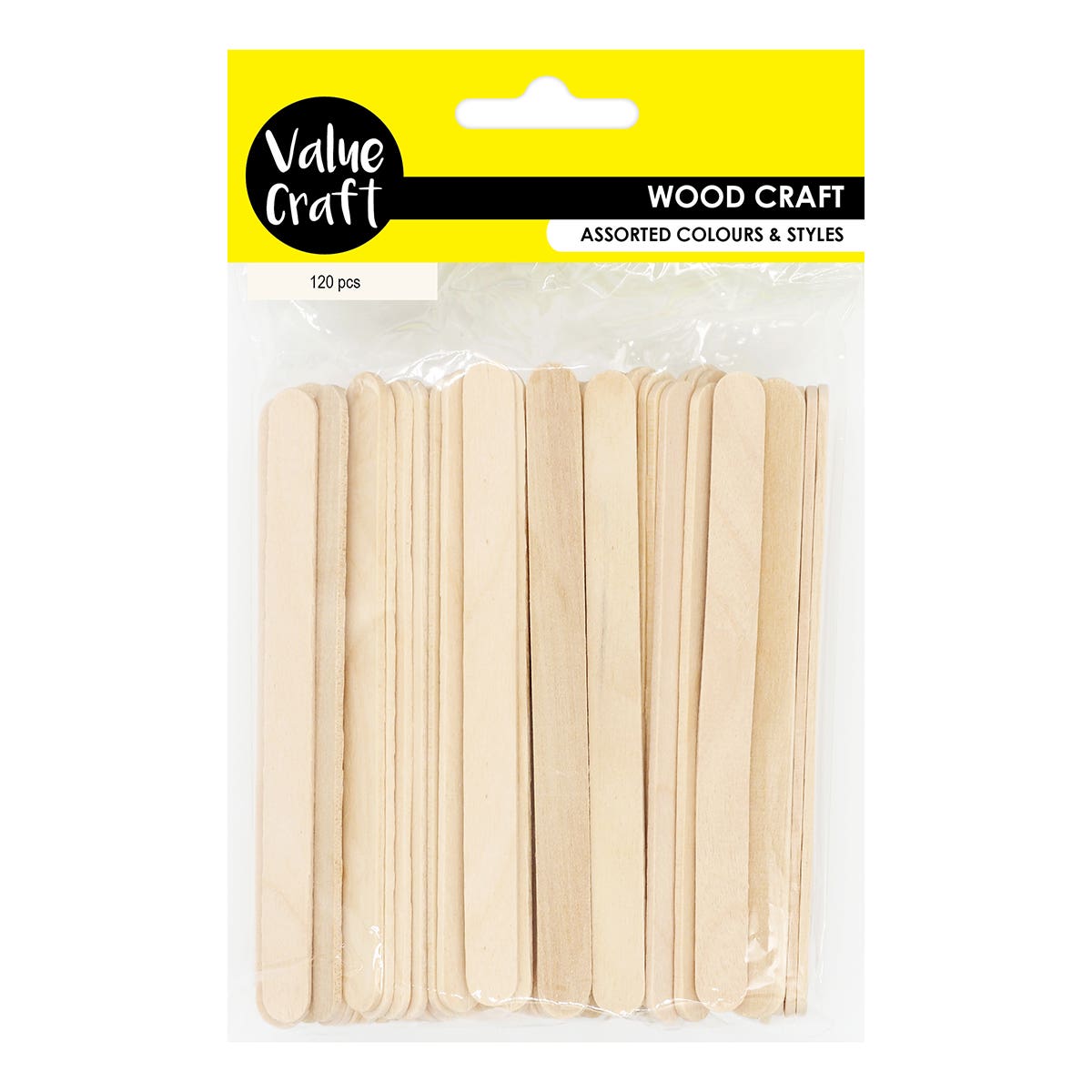Value Craft Wood Craft Sticks Natural Pack