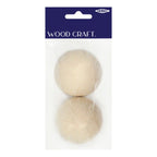 Arbee Wooden Spheres 5cm Pack 2