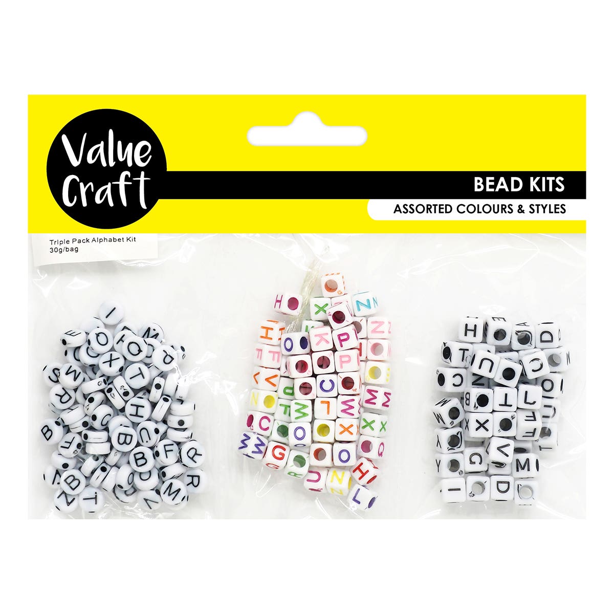 Value Craft Plastic Letter Bead Kit 30g