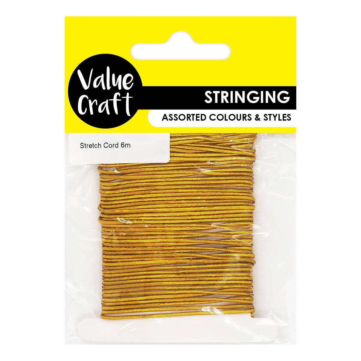 Value Craft Stretch Elastic Cord 6m Gold