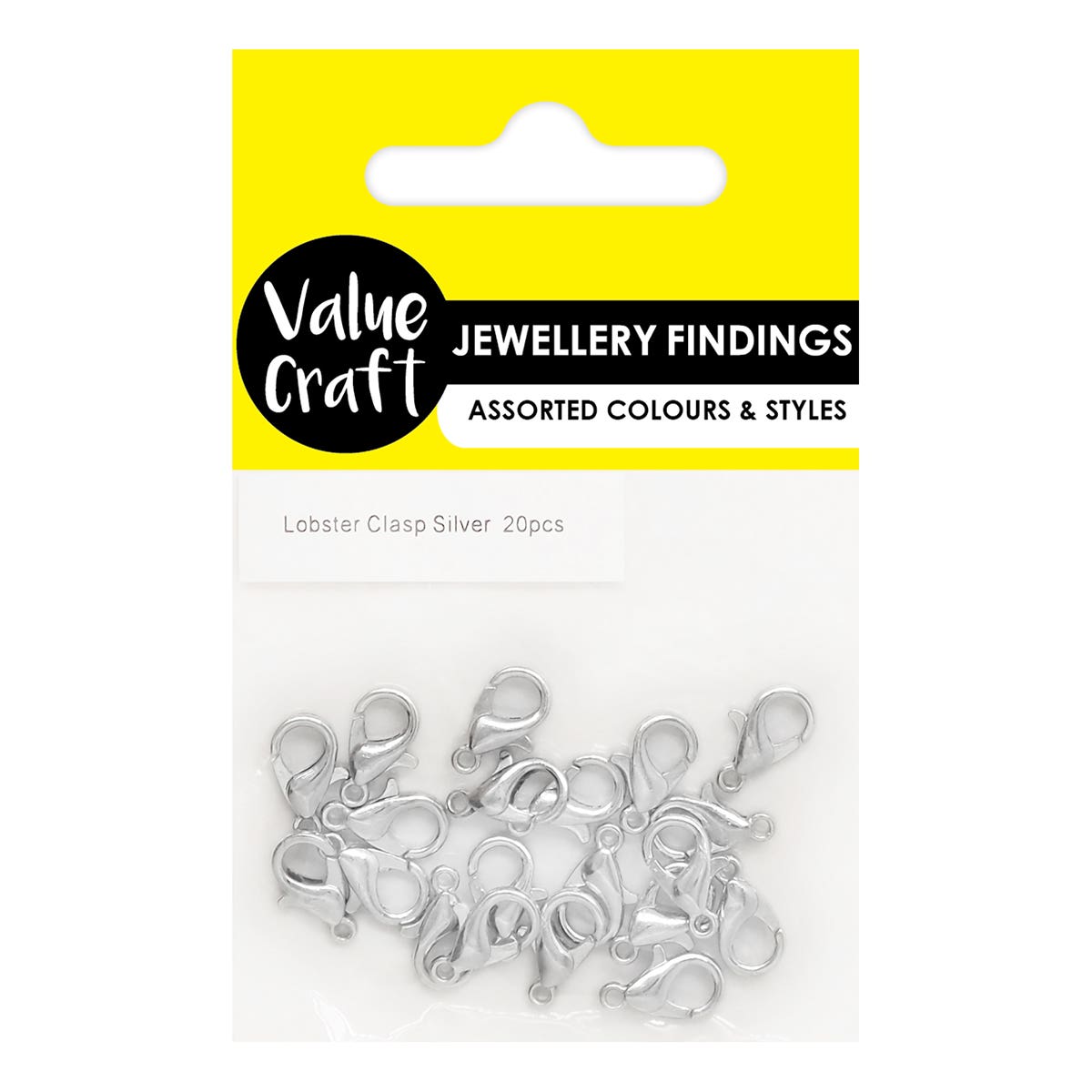 Value Craft Lobster Clasp Pack 20 Silver