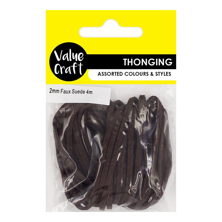 Value Craft Suede Thonging 4m Dark Brown