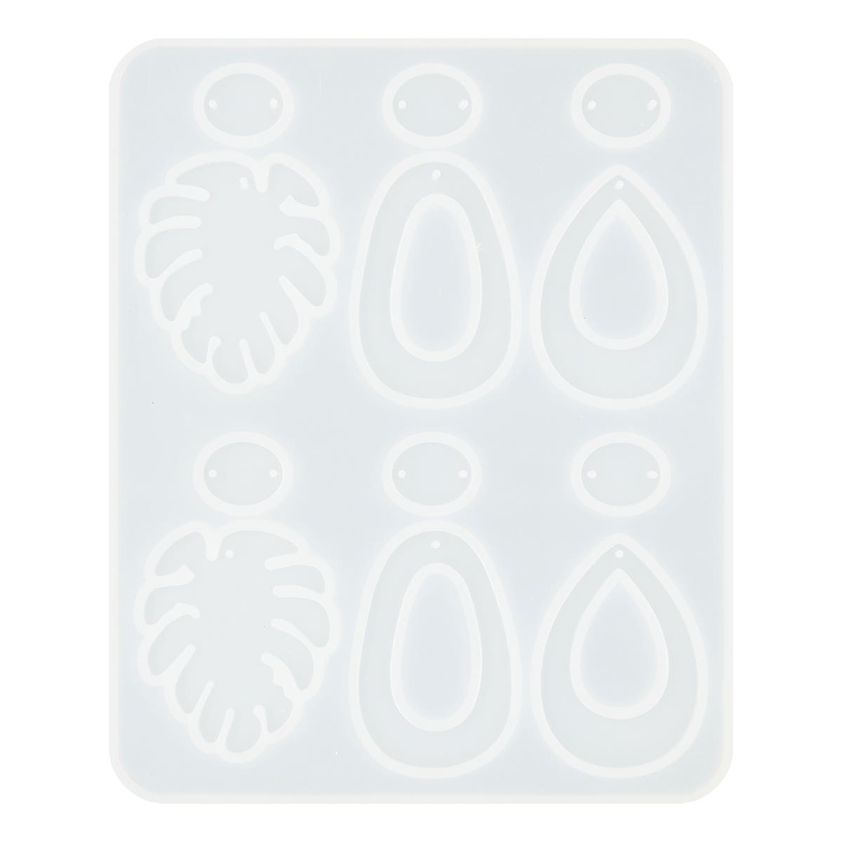 Ribtex Resin Silicone Mould Monstera Earrings