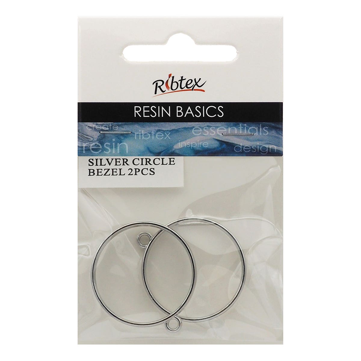 Ribtex UV Resin Bezel Frame Circle Pack 2