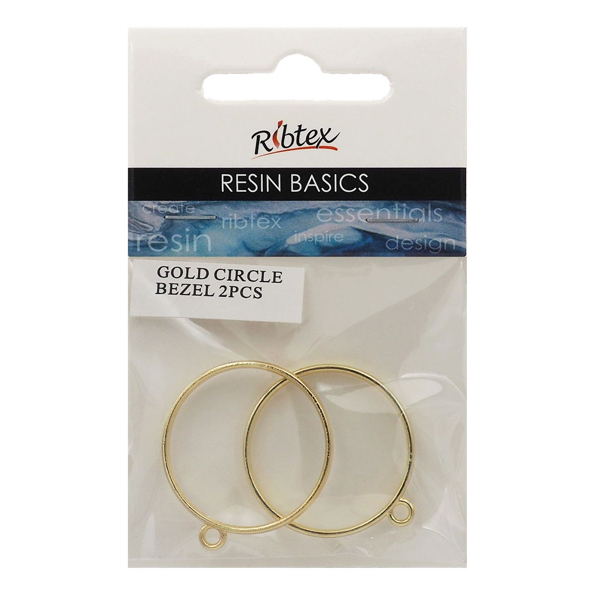 Ribtex UV Resin Bezel Frame Circle Pack 2