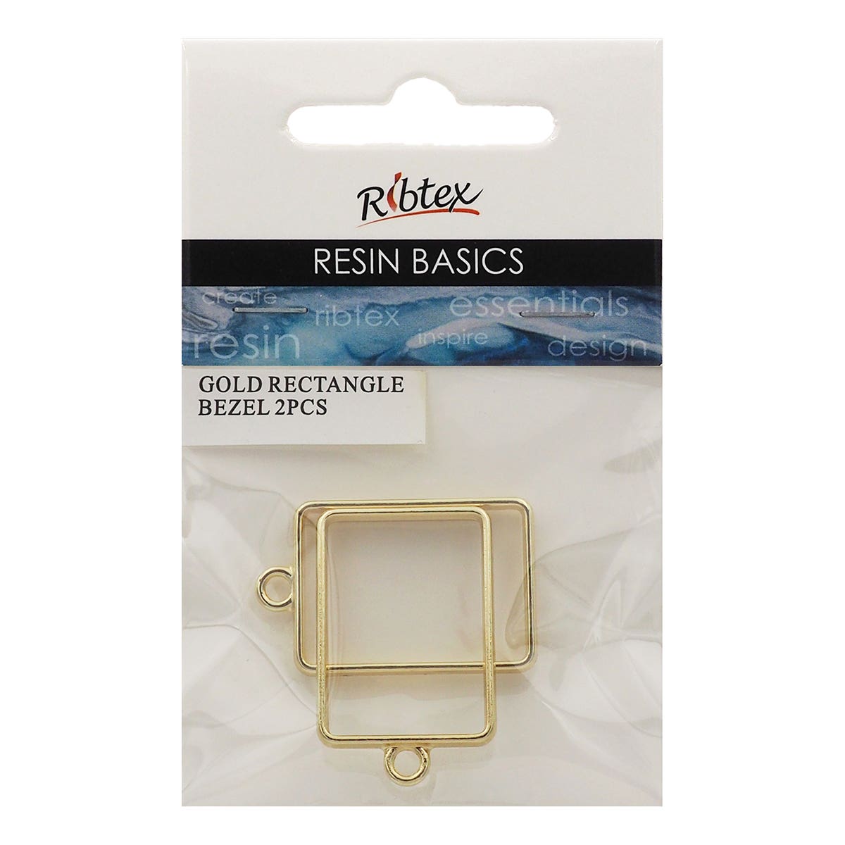 Ribtex UV Resin Bezel Frame Rectangle Pack 2