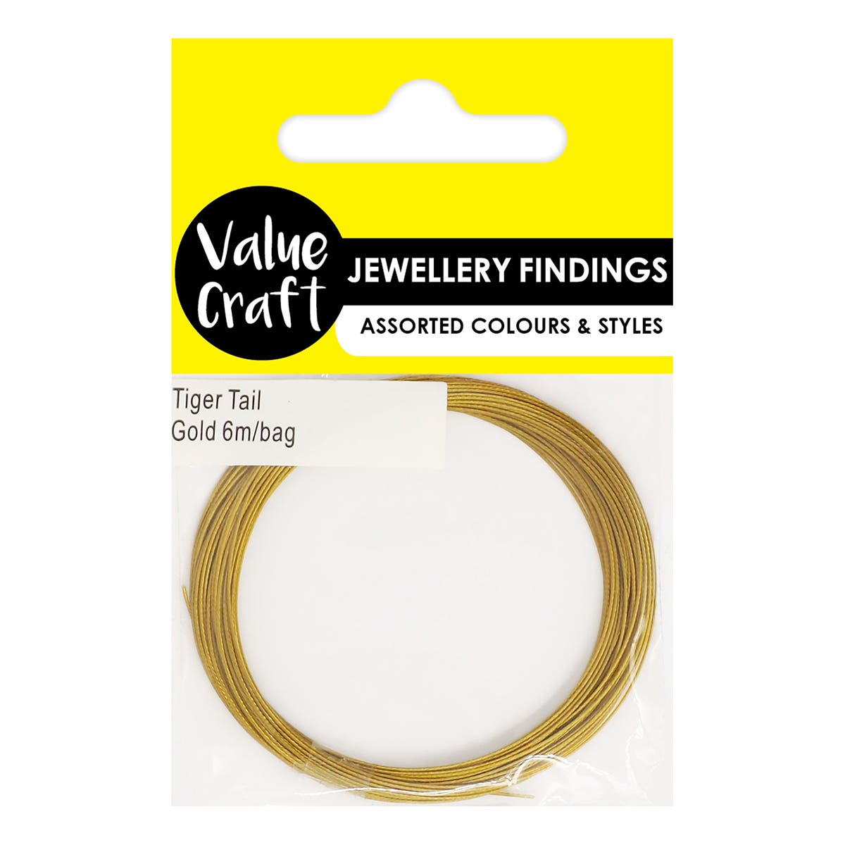 Value Craft Tiger Tail Wire 6m Gold