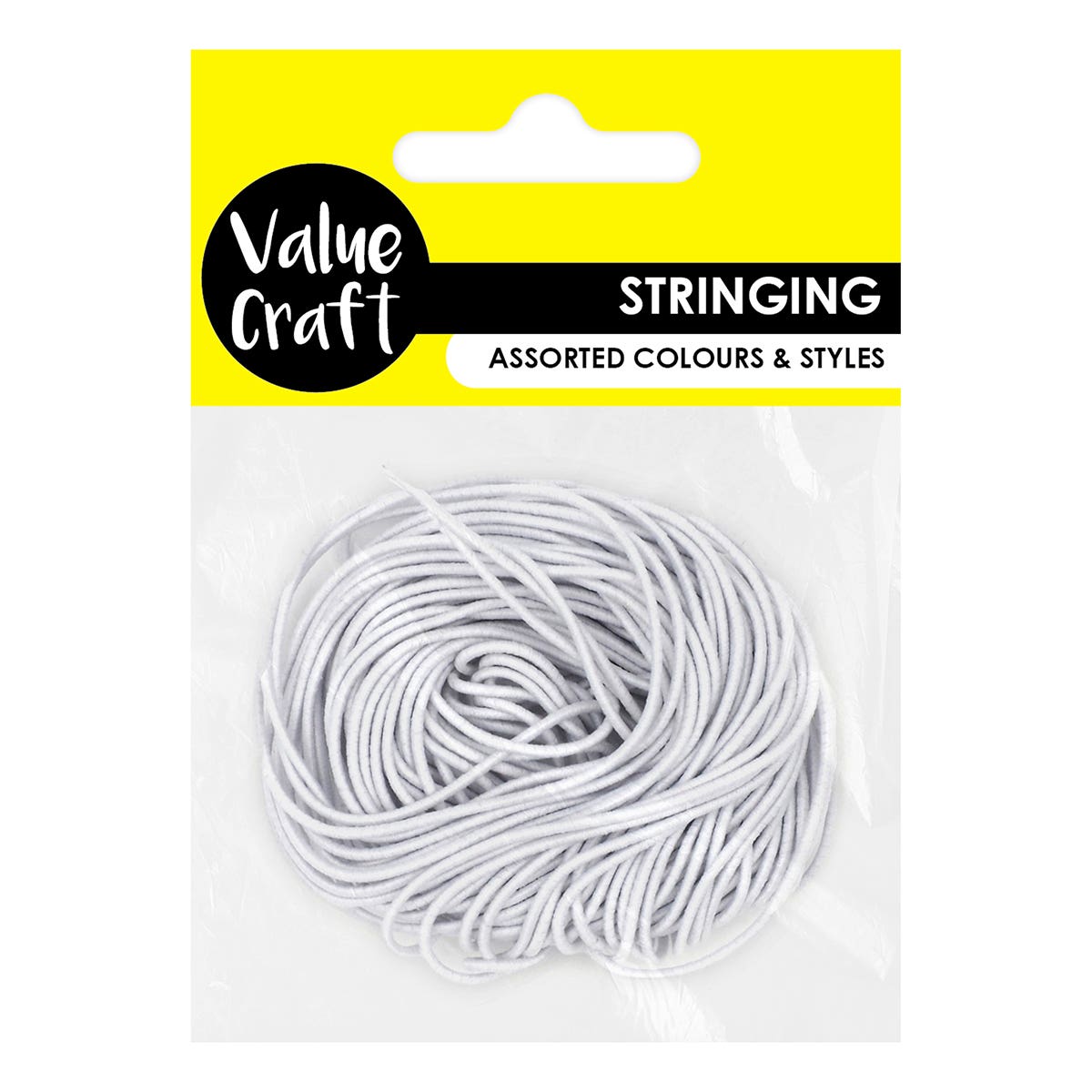 Value Craft Stretch Elastic Cord 10m White