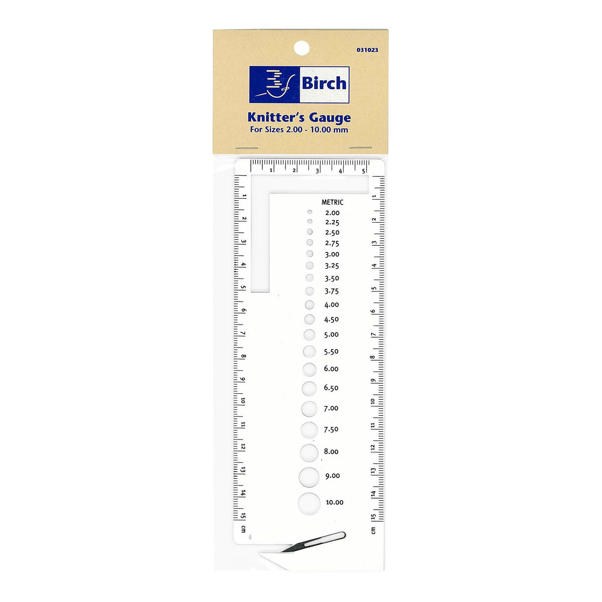 Birch Knitting Gauge