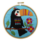 Make It Long Stitch Kit Round With Hoop 6" Toucan