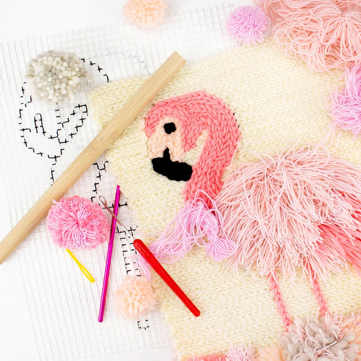Make It Crochet Wall Hanging Kit 23.8 x 42cm Flamingo