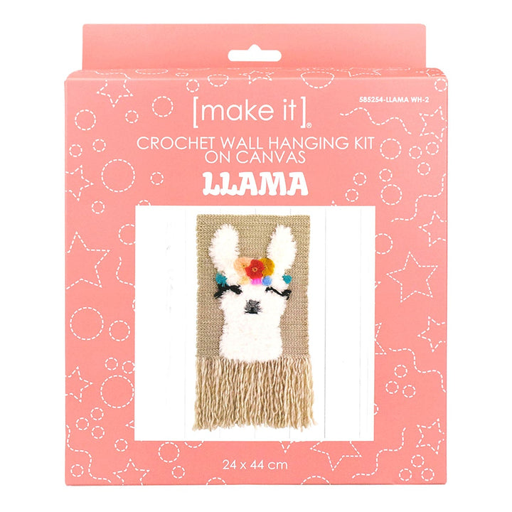 Make It Crochet Wall Hanging Kit 24 x 44cm Llama