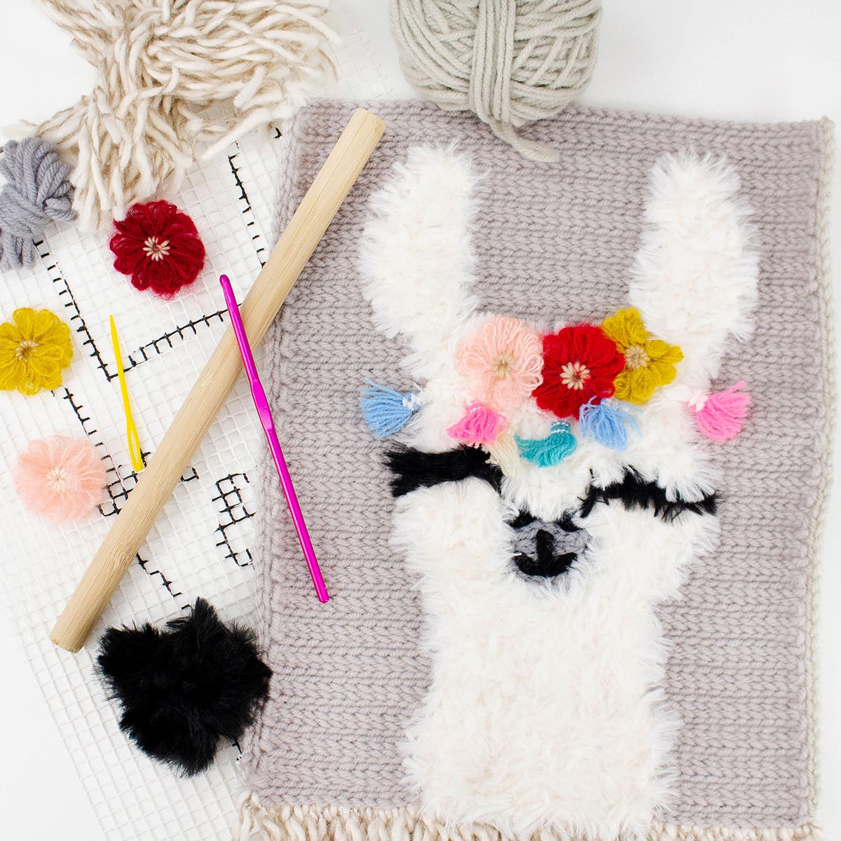 Make It Crochet Wall Hanging Kit 24 x 44cm Llama