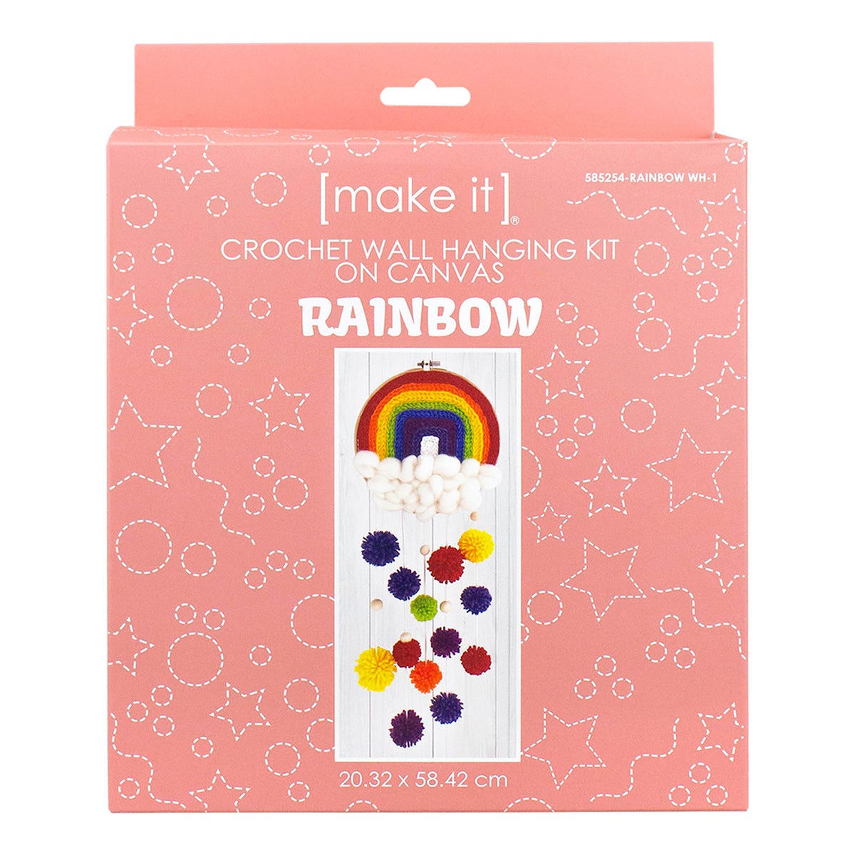 Make It Crochet Wall Hanging Kit 20.3 x 58.4cm Rainbow