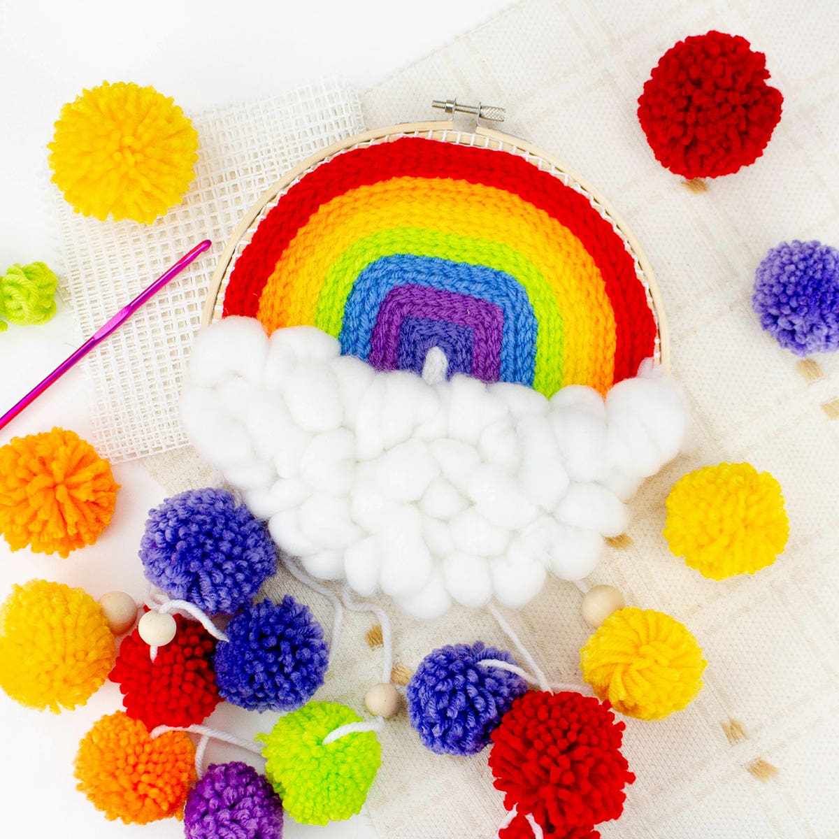 Make It Crochet Wall Hanging Kit 20.3 x 58.4cm Rainbow