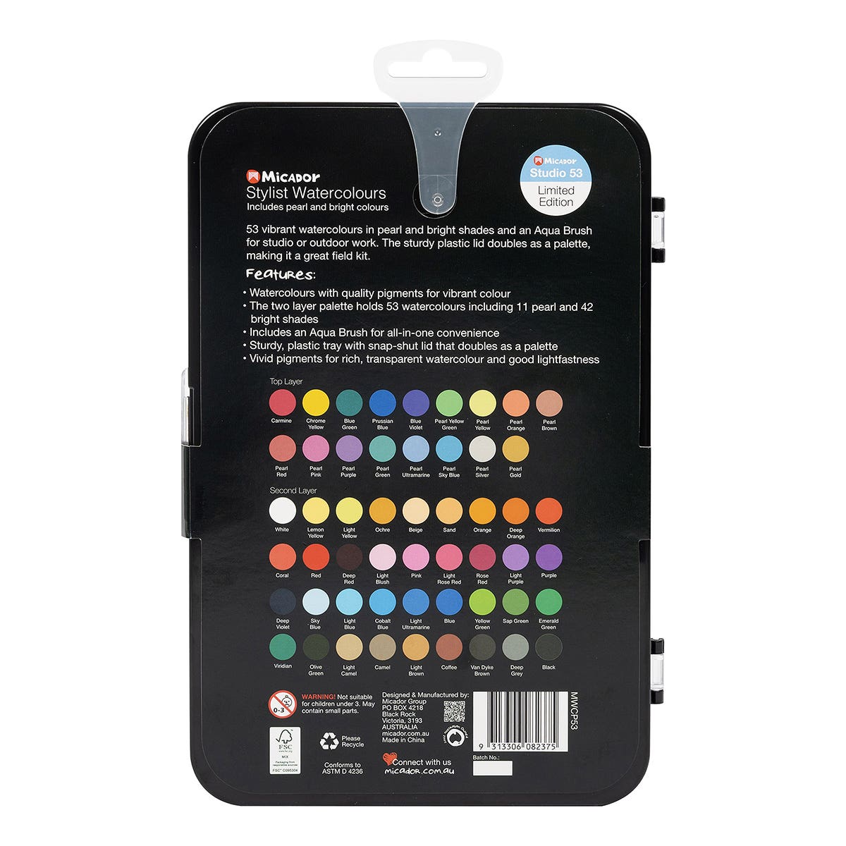 Micador Stylist Watercolour Palette Studio 53 Limited Edition